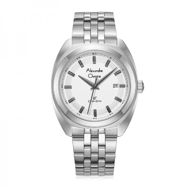 Alexandre Christie AC 8702 Silver White Steel MDBSSSL